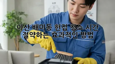 아산 배미동 헌집 청소, 시간 절약하는 효과적인 방법!